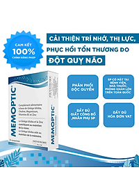 Memoptic: Viên Bổ Não, Cải Thiện Trí Nhớ, Giảm Đau Đầu, Mất Ngủ, Ngăn Ngừa Và Phục Hồi Đột Quỵ
