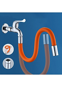 Ống Nối Dài Vòi Nước Hợp Kim Bọc Silicon Xoay 720 Độ Dài 17Cm Tiện Dụng