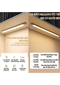Đèn LED Cảm Biến Hồng Ngoại KUNBE Với Ánh Sáng 3 Màu, Hiệu Ứng Độc Đáo, Nhiều Kích Cỡ, Phù Hợp Trang Trí Tủ Quần Áo, Cầu Thang, Nhà Bếp, Phòng Khách, Phòng Ngủ