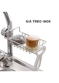 Giá Inox Đựng Lưới Rửa Bát, Cọ Xoong, Bàn Chải, Xà Bông Treo Vòi Nước Bồn Rửa Bát- Hàng Loại 1 - Chính Hãng MINIIN