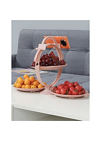 Khay Đĩa Mứt Gấp Gọn Để Bàn - Tích Hợp 3 đĩa Đựng Hoa Quả, Bánh Kẹo, Mứt Tết - Chất Liệu Nhựa ABS Cao Cấp  Chính Hãng MINIIN- Giao Màu Ngẫu Nhiên