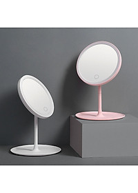 Gương Để Bàn Đèn LED Gương Cảm Ứng Để Bàn Trang Điểm，Gương Có 3 Chế Độ Sáng - Giao màu ngẫu nhiên