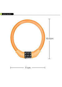Khoá đa năng xe đạp xe máy 4 số chống trộm Khóa Số Xe Đạp 4 Số Mật Mã Vỏ PVC Bọc Lõi Thép (dạng tròn cứng) (mật khẩu mặc định 0000) 