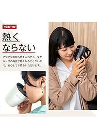 Cốc inox giữ nhiệt Cafe Mug 330ml có gioăng silicon  & nắp trượt chống tràn - Nội địa Nhật Bản