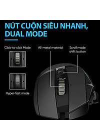 Chuột game hiệu suất cao Logitech G502 Hero RGB Lightsync - Hàng chính hãng