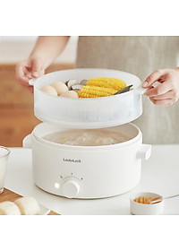 Nồi điện đa năng Locknlock Electric Multipot EJP134IVY - Tay cầm cách nhiệt - Nắp trong suốt - Chống dính - Đường kính 27cm - Dung tích 5L - 220V, 50Hz, 1350W - Hàng chính hãng