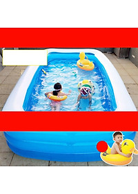 Bể Bơi To Mùa Hè 2.1 Mét 3 Tầng Tặng Kèm Dụng Cụ Bơm Đạp Chân Hồ Kích Cỡ To Cho Người Lớn Và Bé