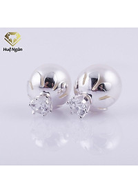 Bông tai bạc Ý 925 Huệ Ngân - Hoa đá RYE140799