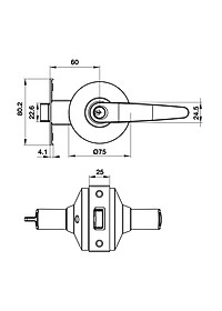KHOÁ TRÒN GẠT 2 CHỨC NĂNG DIY HAFELE 489.10.820