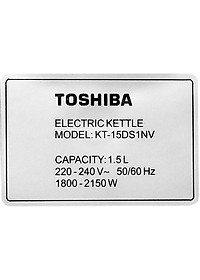 Bình Đun Siêu Tốc Toshiba KT-15DS1NV (1.5L) - Hàng Chính Hãng