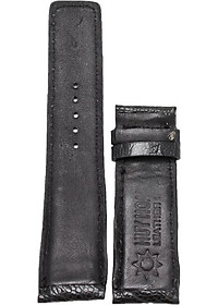 Dây Đồng Hồ Da Đà Điểu Huy Hoàng HT8401 - Đen