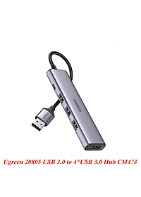 Ugreen UG20805CM473TK 5Gbps vỏ nhôm Bộ chia USB 3.0 1 ra 4 cổng USB hỗ trợ nguồn Type-C - HÀNG CHÍNH HÃNG