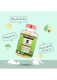 Vitamin E Mỹ Kirkland Signature E 180mg (400 IU) – Giúp đẹp da, tóc, làm chậm quá trình lão hóa và tăng sức khỏe tổng thể - QuaTangMe Extaste