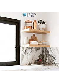 Bộ 2 Kệ Gỗ Thanh Ngang Rộng 20cm, Dày 25mm Màu Vân Gỗ Sồi Thương hiệu SIB Decor KT005