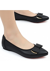 Giày Nữ Búp Bê Đế Bệt HÀ NAM Da Bò Thật Thời Trang Cao Cấp 2cm GBBN2038