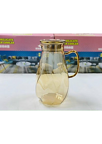 BÌNH ĐỰNG NƯỚC UỐNG THỦY TINH CHỊU NHIỆT LÊN ĐẾN 400 ĐỘ C MÀU VÀNG GOND SANG TRỌNG