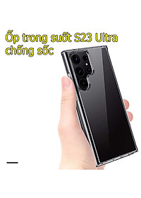 Ốp lưng cho Samsung S22 / S23 Ultra trong suốt chống sốc - hàng chính hãng