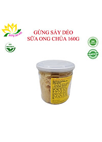 GỪNG SẤY DẺO SỮA ONG CHÚA HŨ 160G - HƯƠNG SEN VIỆT