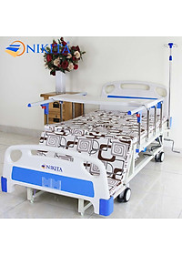 Giường y tế - DCN06 - Nâng đầu, Nâng hạ chân, Nghiêng trái, phải - Có chổ để bô - Chậu gội đầu tiện dụng tại giường - Chính hãng NIKITA
