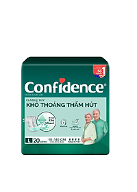 Tã dán người lớn Confidence Classic Day khô thoáng thấm hút size M/L gói 20 miếng