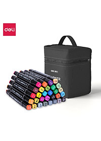 Bút màu marker chuyên nghiệp Deli -kèm túi vải - 30/40/60/80 Màu - 70806