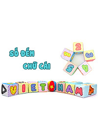Đồ chơi 12 khối vải tương tác sơ sinh PiPoVietnam an toàn cho bé sơ sinh, luyện kỹ năng vận động tinh, vận động thô