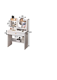 Bàn trang điểm gương tròn hiện đại TD3026