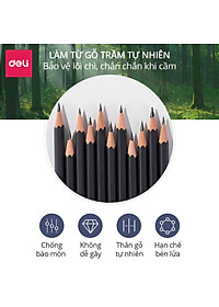Bút chì phác thảo phiên bản cao cấp Deli - 2H, HB, 2B, 4B, 6B, 8B - 1 chiếc - S998