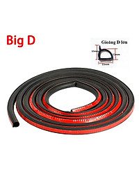 Gioăng Cao Su Chữ D Cho Ô Tô Chống Ồn, Chống Bụi Bẩn gắn cánh cửa xe ô tô kích thước rộng 14mm đóng cửa êm ái