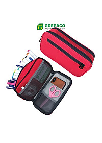 Túi Hộp Đựng Bút Viết Grepaco Bằng Vải Bố Canvas Tote Đẹp Nhiều Ngăn Size Lớn Đa Năng Dành Cho Học Sinh, Sinh Viên, Dân Văn Phòng Đựng Dụng Cụ Đồ Dùng Học Tập, Mỹ Phẩm, Phụ Kiện Đồ Cá Nhân – Hàng Chính Hãng