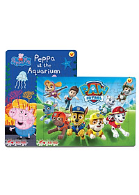 Bộ 2 tranh xếp hình Tia Sáng: Đội chó cứu hộ - Heo Peppa (48 Mảnh ghép, kích thước A3)