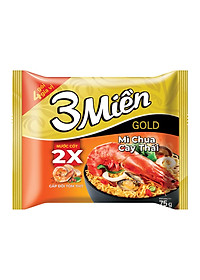 Thùng 30 Gói Mì 3 Miền Gold Chua Cay Thái 75g