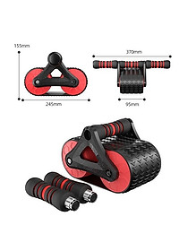 Con Lăn Bánh Xe Tập Cơ Bụng,Sử Dụng Công Nghệ Mới Có Phanh Lò Xo Trợ Lực + Tặng Kèm Thảm Lót Gối
