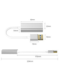 Cáp USB 3.0 to Lan Gigabit vỏ nhôm cao cấp