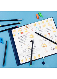 Bút đi nét Deli - Ngòi bọc kim loại 0.45mm - Mực có thể rửa được - EQ900