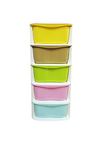 Tủ Đa Sắc 5 Tầng Có Bánh Xe Di Chuyển Tiện Lợi- Tủ Đựng Đồ Dùng Gia Đình - Hàng Chính Hãng MINIIN