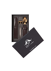 Dây Đồng Hồ Da Bò Italy Cao Cấp Màu Nâu Size 15/17/19/21/23/25mm - Dây Da Đồng Hồ Da Bò Thật 100%, Bảo Hành 12T