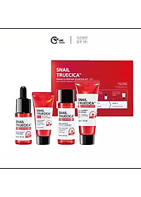 Bộ kit 4 sản phẩm hỗ trợ phục hồi da, cải thiện sẹo thâm Some By Mi snail truecica miracle repair starter kit