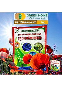 Tinh Vôi Nông Nghiệp Greenhome, Bao 1kg, Cải Tạo Đất, Sạch Nấm Bệnh, Bổ Sung Vi Lượng Giúp Lá To, Quả Nặng
