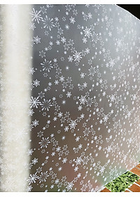 Decal dán kính mờ hoa tuyết - có sẵn keo - dán phòng ngủ - phòng bếp - phòng khách -dán cửa toilet DK49