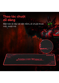 Tấm lót chuột Gamen GP-XL bàn di chuột kiểu dáng gaming kích thước lớn 70x30 cm - Hàng Chính Hãng