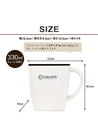 Cốc inox giữ nhiệt Cafe Mug 330ml có gioăng silicon  & nắp trượt chống tràn - Nội địa Nhật Bản