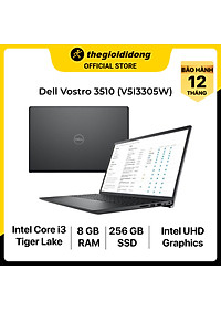 Laptop Dell Vostro 3510 V5I3305W (Core i3-1115G4/ 8GB/ 256GB/ 15.6 FHD/ Win11 + Office) – Hàng Chính Hãng