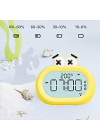 Digital Alarm Clock Indoor Temperature Snooze for Travel Bedside Decor