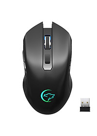 Portable RGB LED 2.4G Wireless Mouse Ergonomic Silence Rechargeable Mice for Desktop Laptop