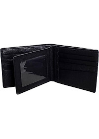 Ví Nam Viền Chỉ Huy Hoàng HT2129 (12.5 x 10 cm) - Đen