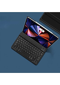 Bao da case ốp silicone kèm bàn phím bluetooth dành cho ipad 10.2, 10.5, 10.9, Pro 11 inch - Hàng chính hãng