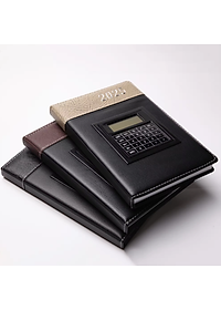 [SỔ TAY DA KÈM MÁY TÍNH] Sổ Da Doanh Nhân Cao Cấp Kèm Máy Tính Dành Riêng Để Lập Kế Hoạch Cho Năm 2025