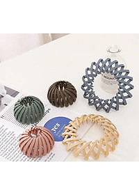 Kẹp búi tóc Hàn Quốc màu trơn nhám - cặp tóc tổ chim màu trơn nhám ( giao màu ngẫu nhiên như hình )