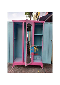Tủ sắt quần áo 3 cánh ngang 1m2 cao 1m8